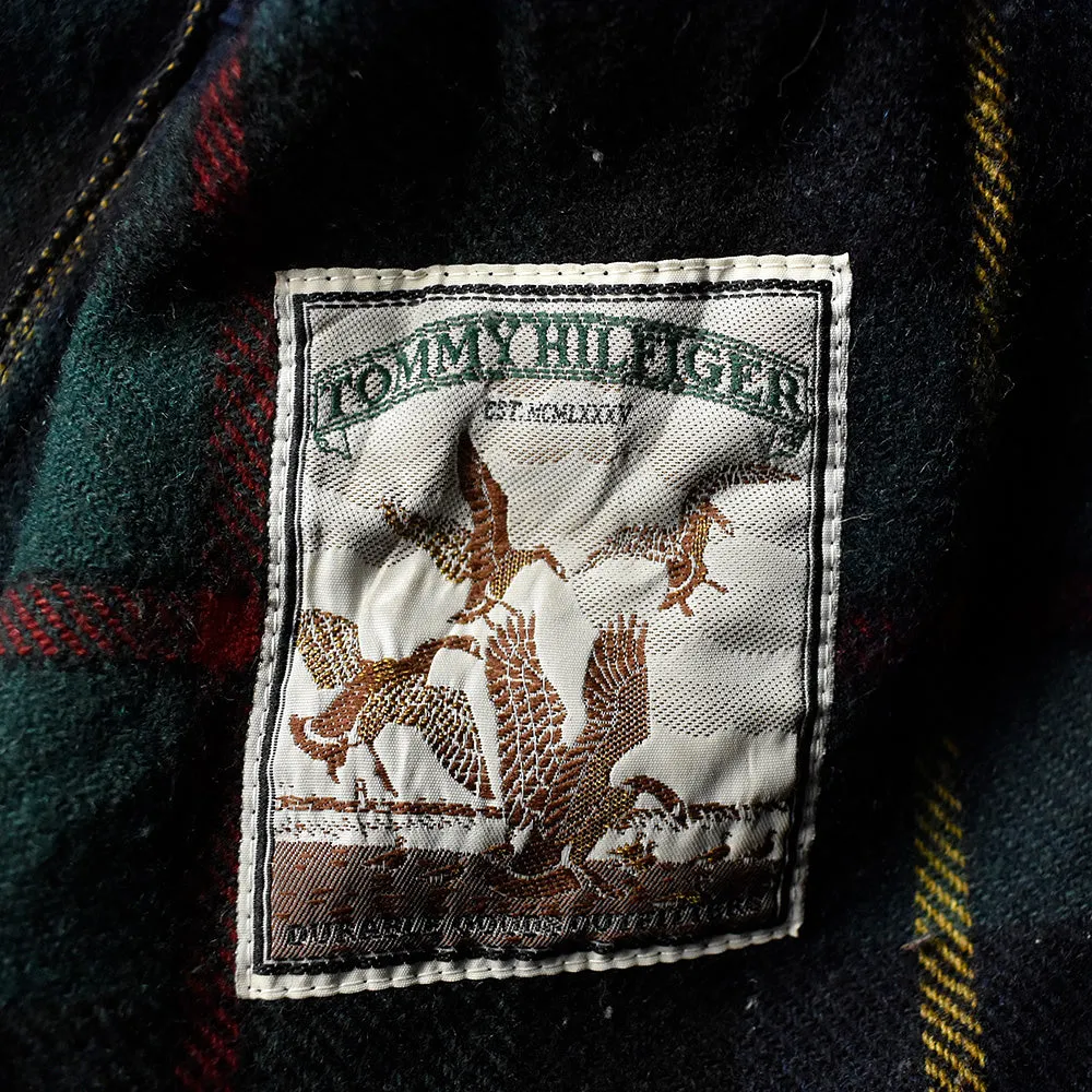90's TOMMY HILFIGER チェック柄 ダッフルコート 240128