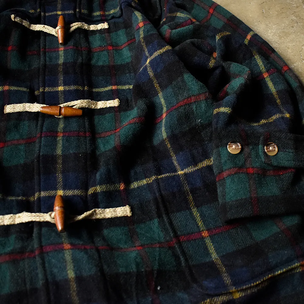90's TOMMY HILFIGER チェック柄 ダッフルコート 240128