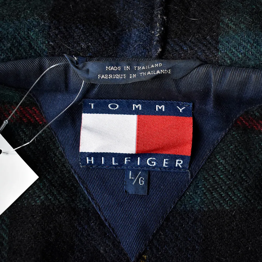 90's TOMMY HILFIGER チェック柄 ダッフルコート 240128