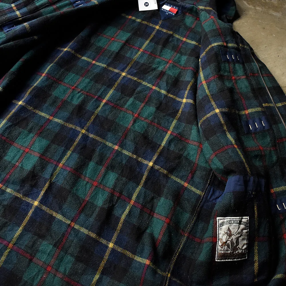 90's TOMMY HILFIGER チェック柄 ダッフルコート 240128