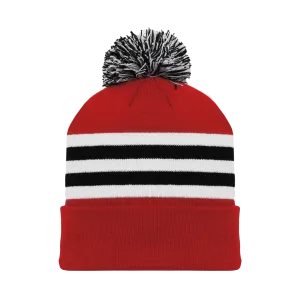 Athletic Knit (AK) A1830A-304 Adult Chicago Red Hockey Toque/Beanie