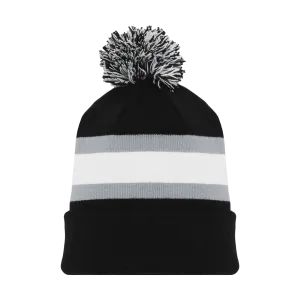 Athletic Knit (AK) A1830A-941 Adult LA Black Hockey Toque/Beanie