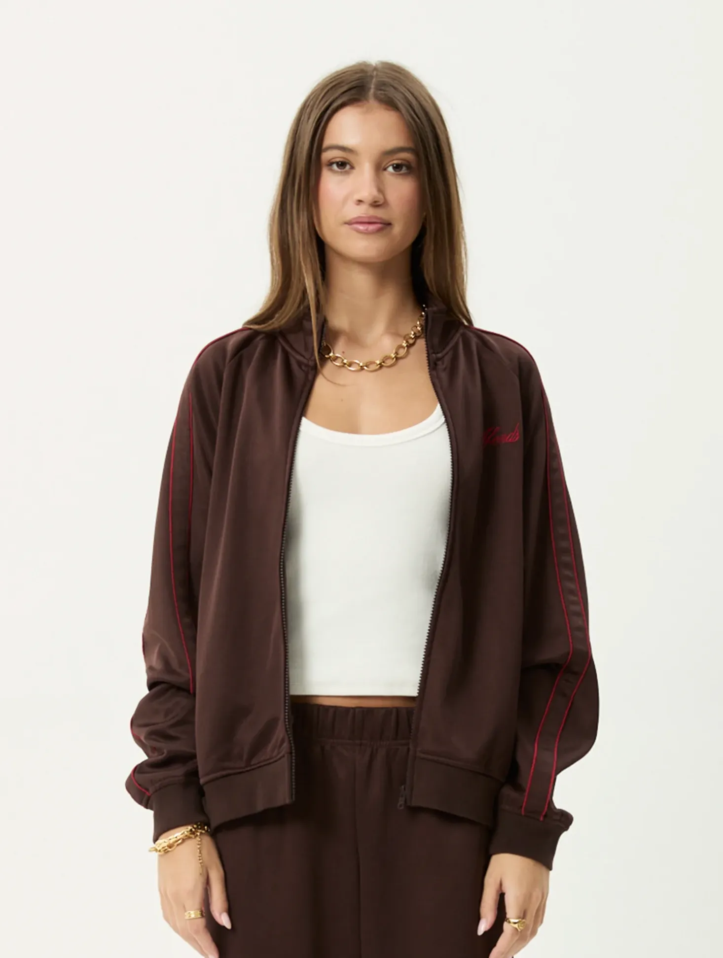 AVENUE TRACK JAKET | COFFEE