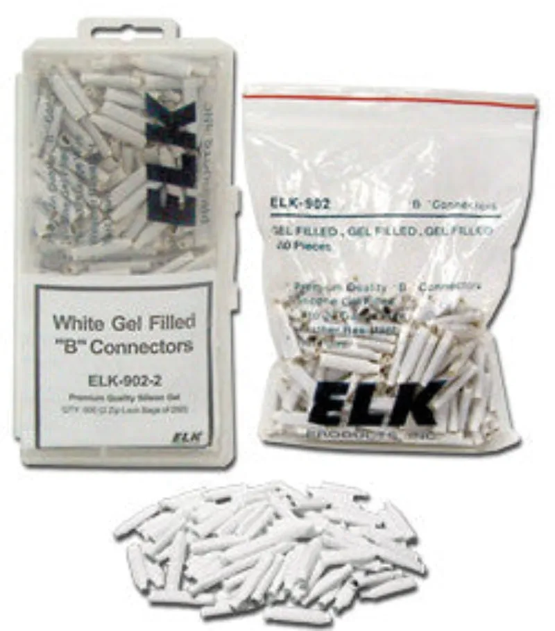 B Connector ELK-902-2 Gel Filled White (500 Lot)