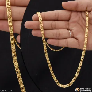 Best Quality Durable Design Gold Plated Nawabi Chain for Men - Style D250