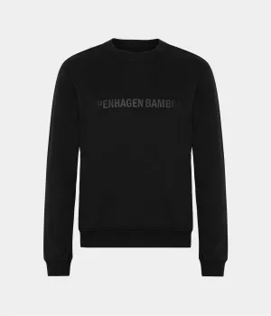 Black bamboo sweatshirt with logo