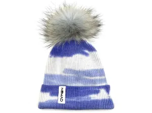 Blue Tie-Die Bobble Beanie