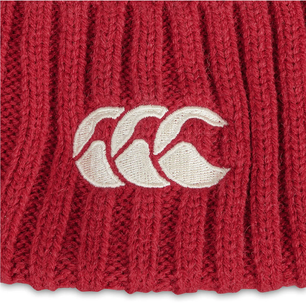 Canterbury British and Irish Lions Fleece Rugby Beanie Hat - Red Dahilia