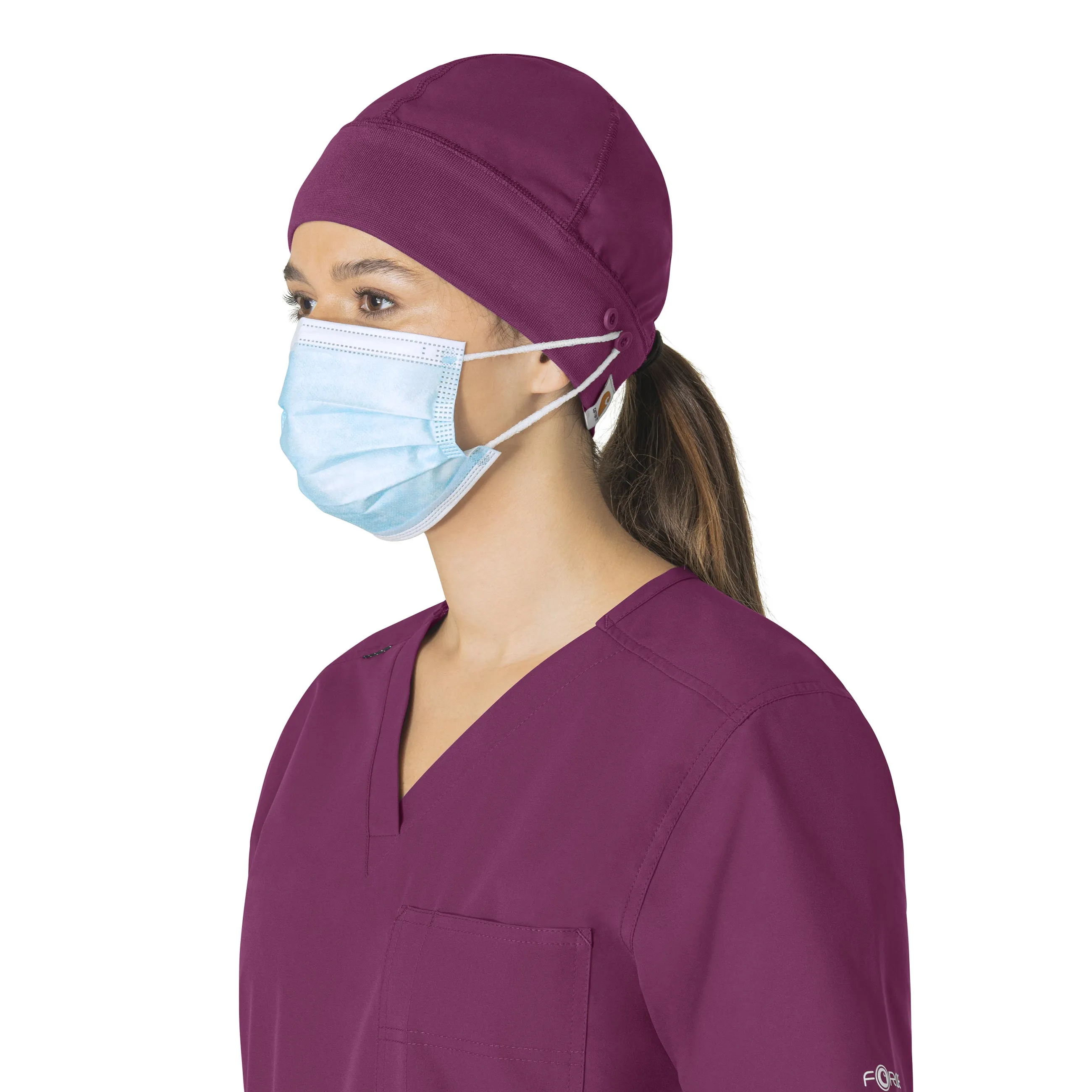 Carhartt Force Essentials Unisex Beanie Scrub Cap - Wine