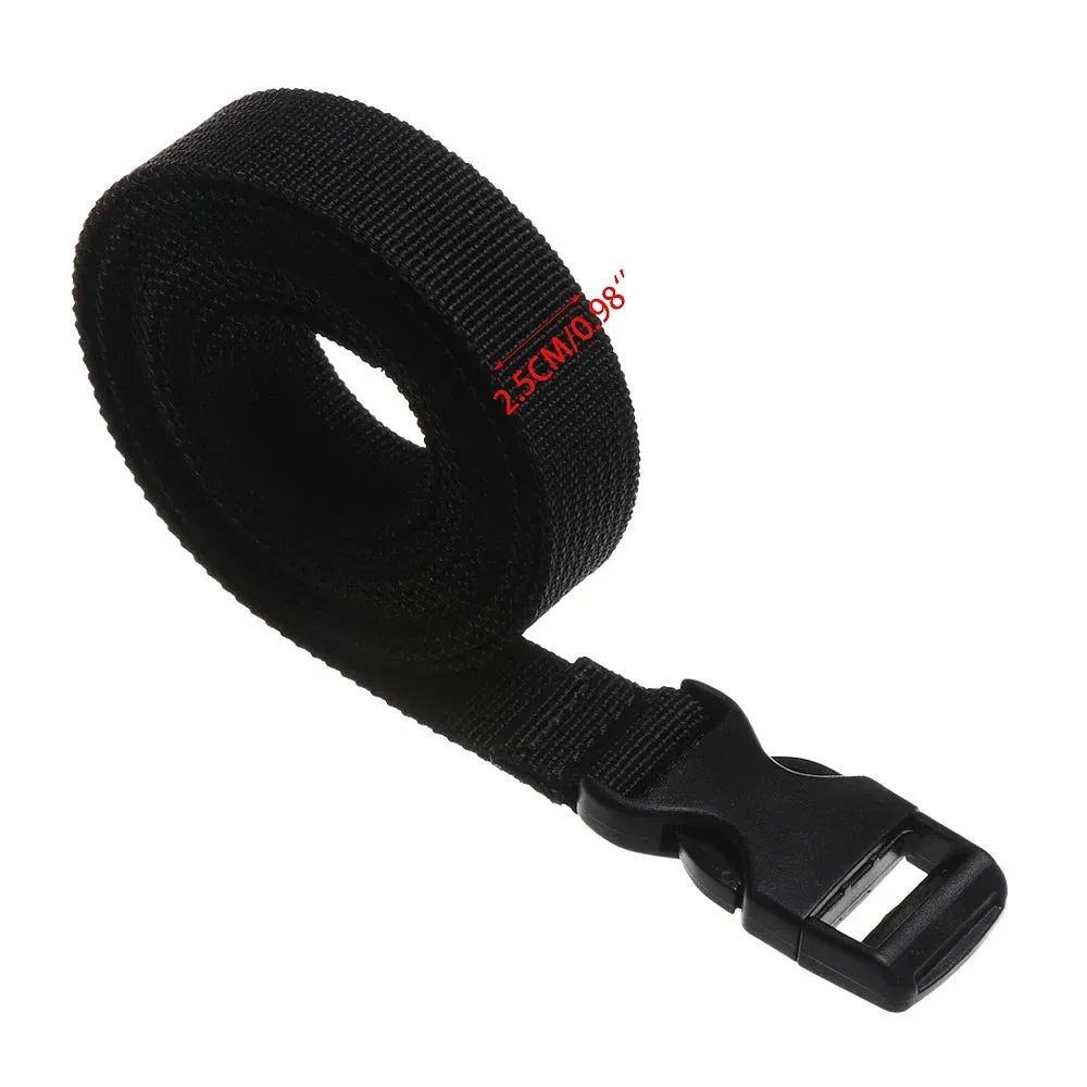 Color: WHITE - 0.5-3M Black Durable Nylon Travel Tied Cargo Tie