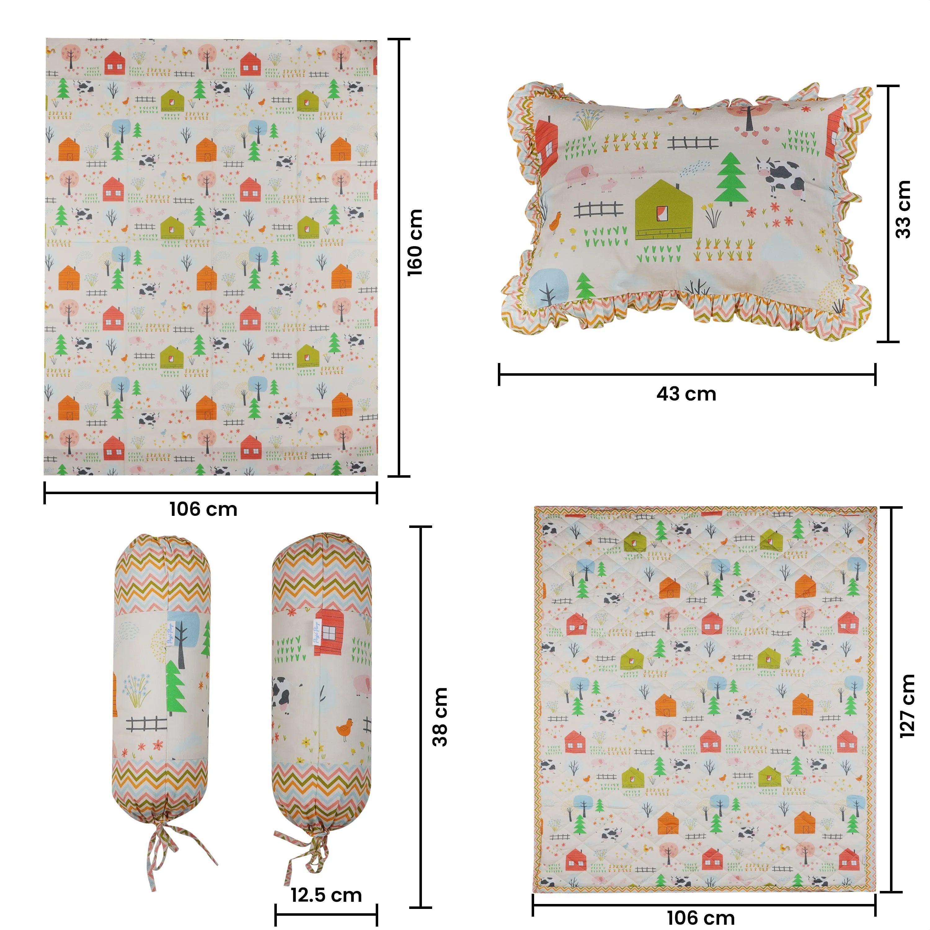 Complete Baby Bedding Set - Farm Animal