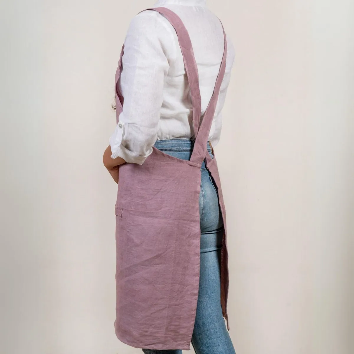 Cross Back Pocketed Apron | Anti Microbial Hemp Fabric | Durable & Multi-Purpose