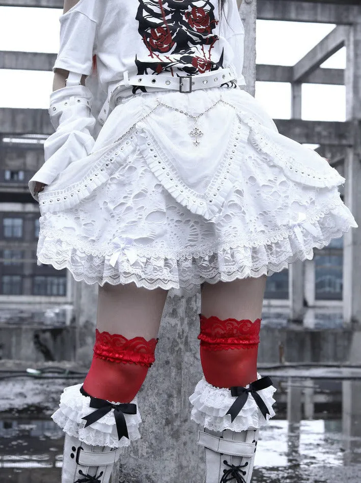 Cross Skirt Chain Punk Rivet