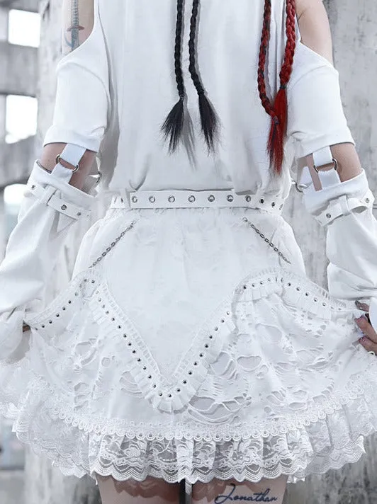 Cross Skirt Chain Punk Rivet