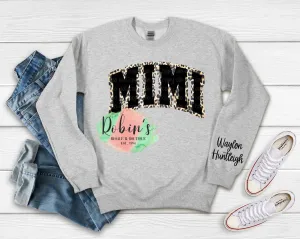 Custom Leopard Mimi Sweatshirt with Names