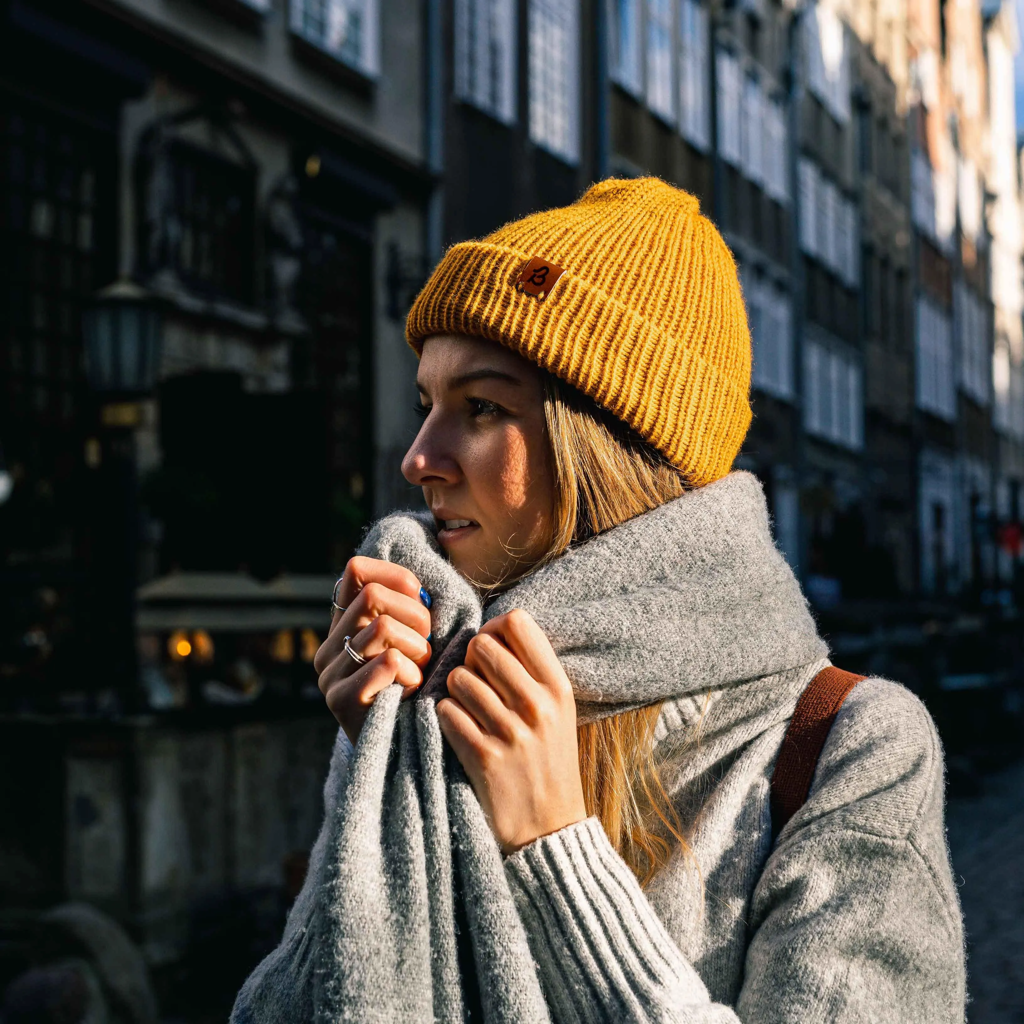 Dark Plum Wooly Beanie Hat