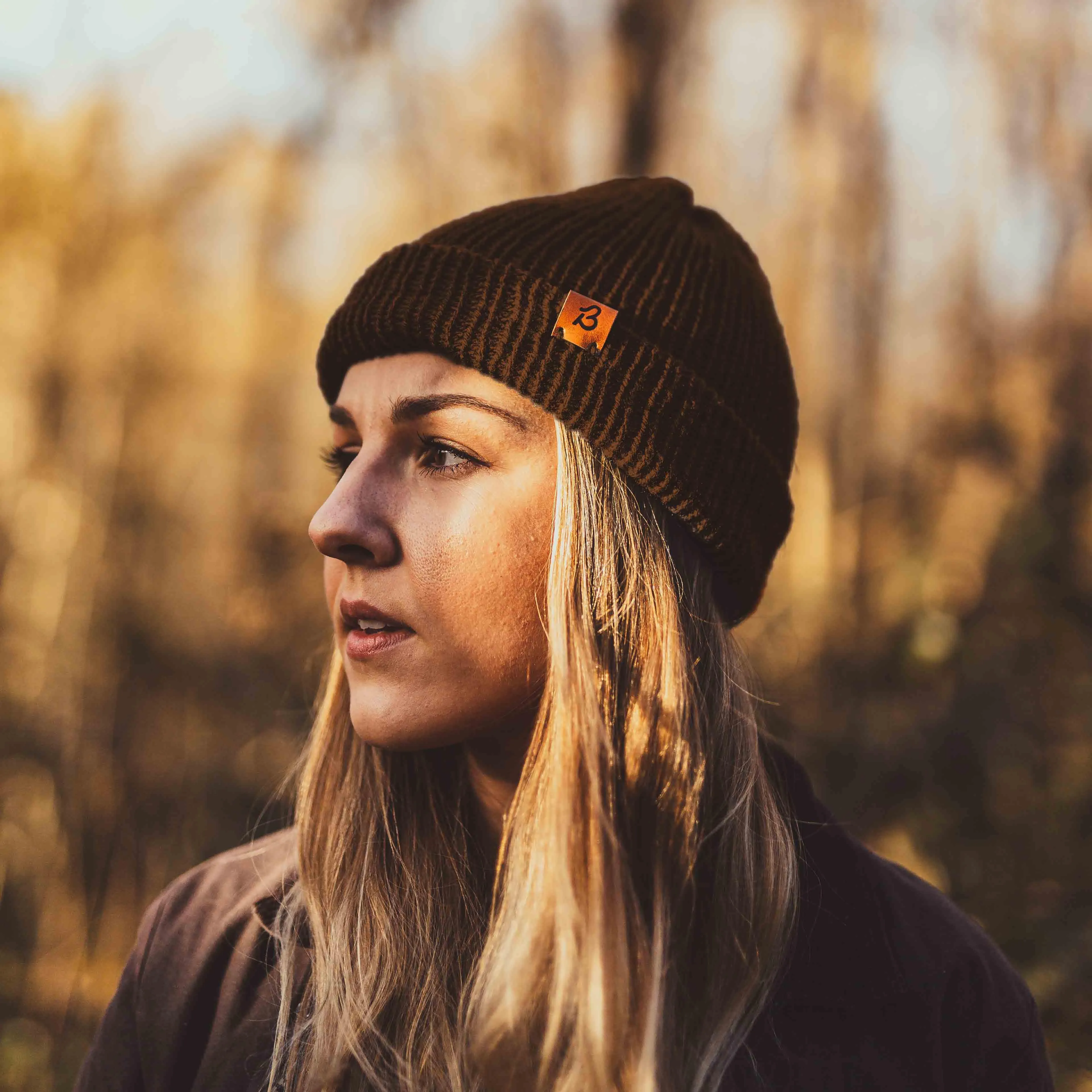 Dark Plum Wooly Beanie Hat