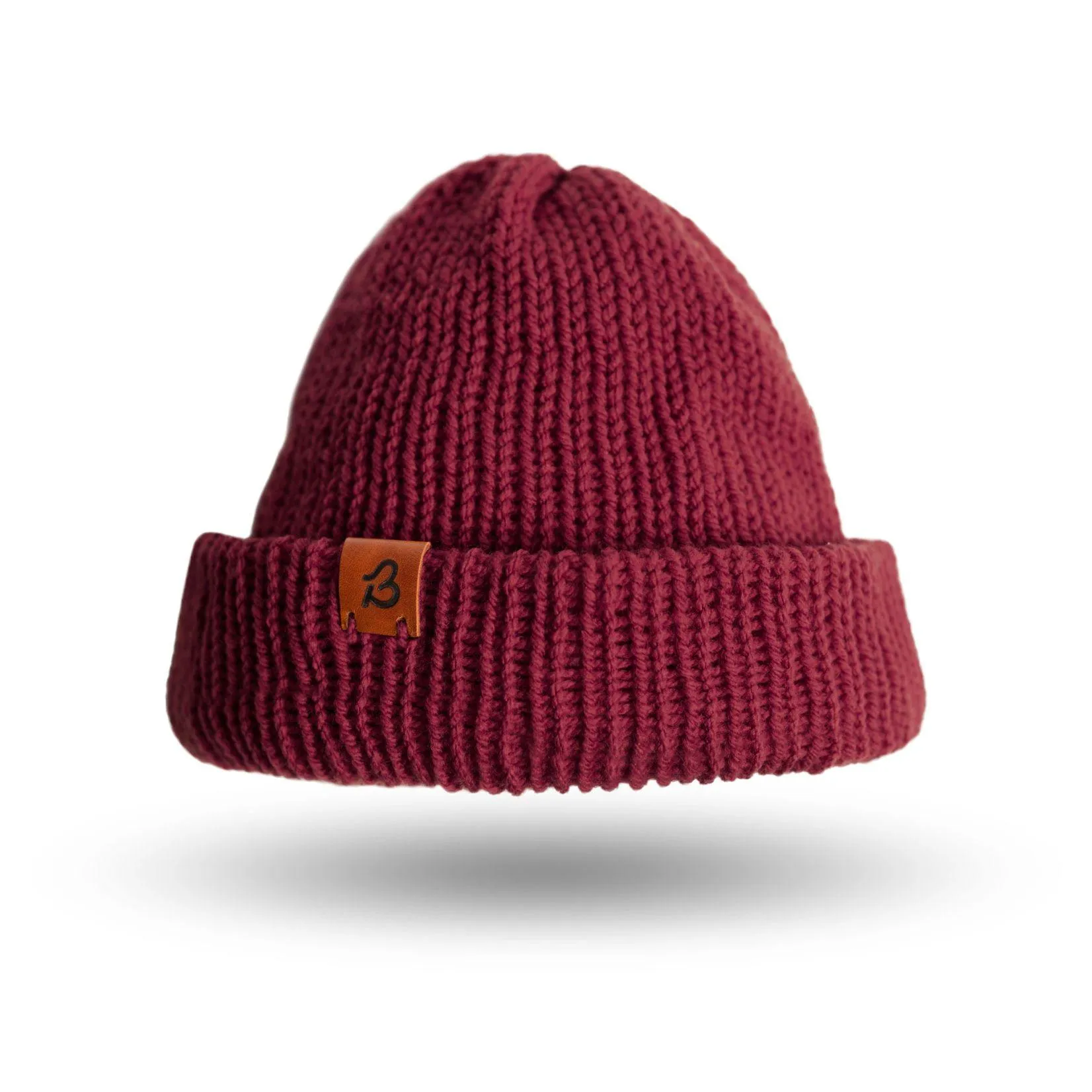 Dark Plum Wooly Beanie Hat
