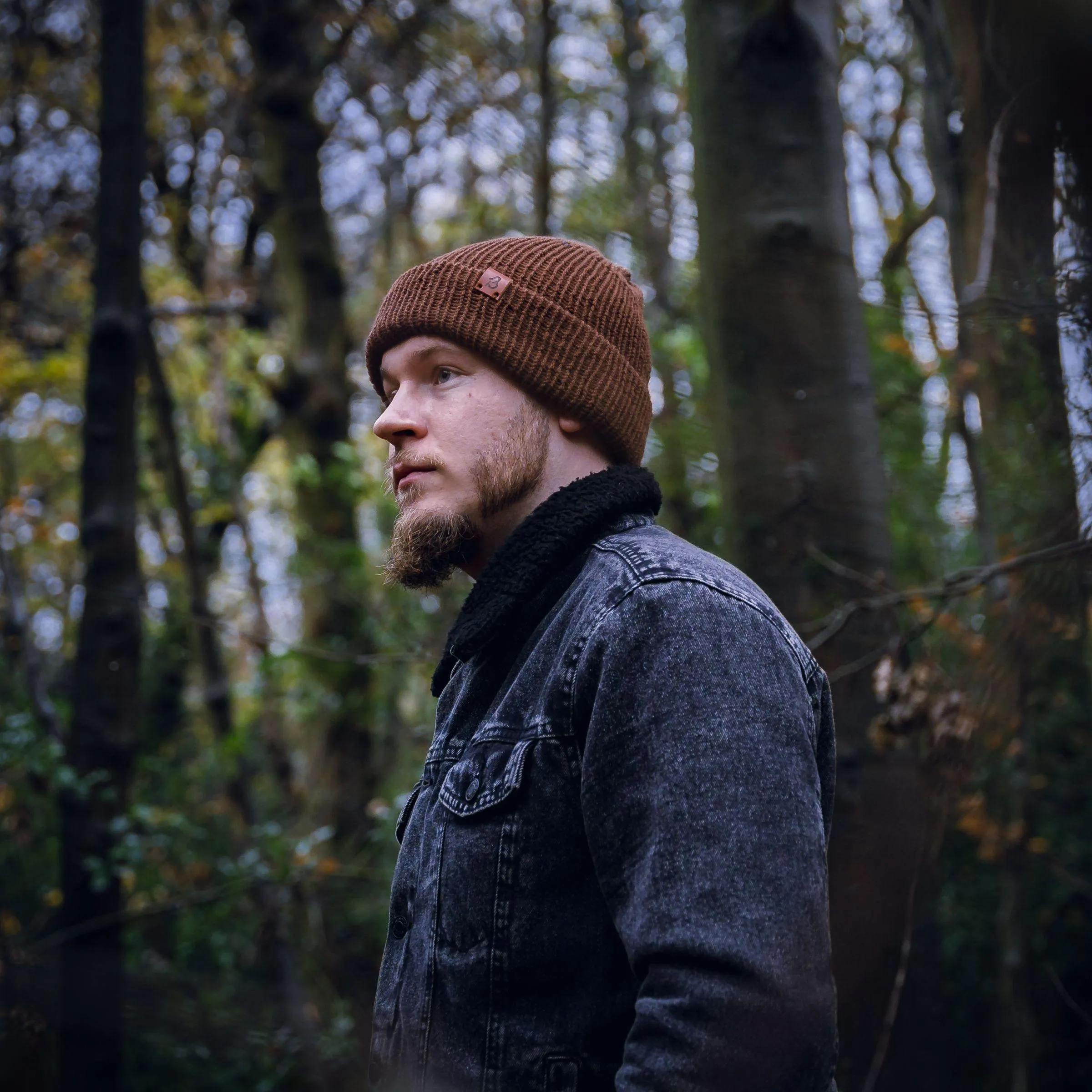 Dark Plum Wooly Beanie Hat