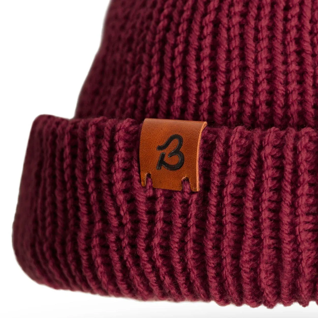 Dark Plum Wooly Beanie Hat