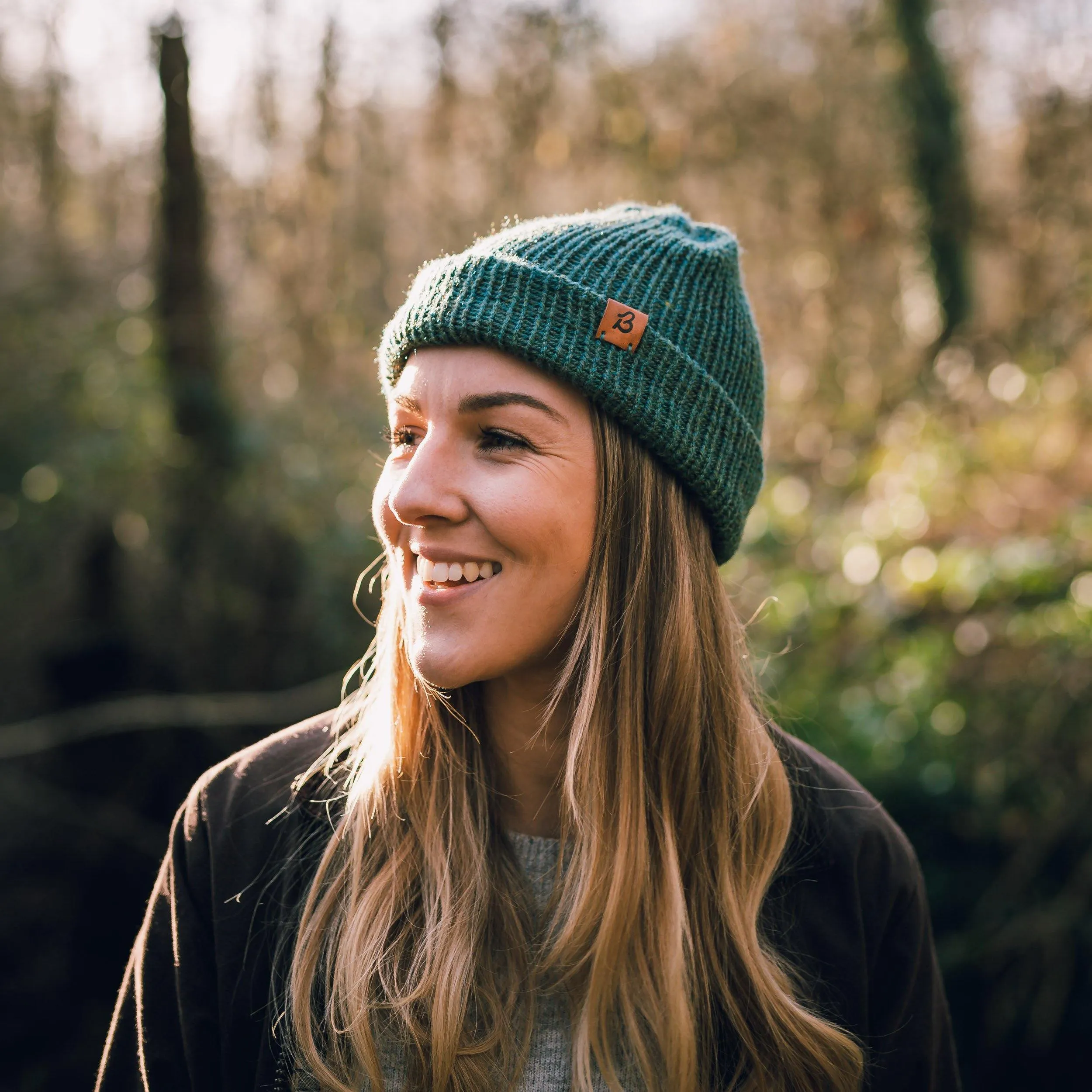 Dark Plum Wooly Beanie Hat