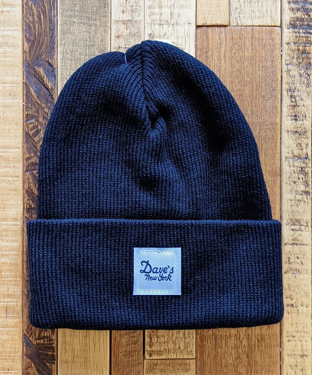 Dave&#39;s New York Kids&#39; &amp; Toddler Vintage Logo Beanie - Black