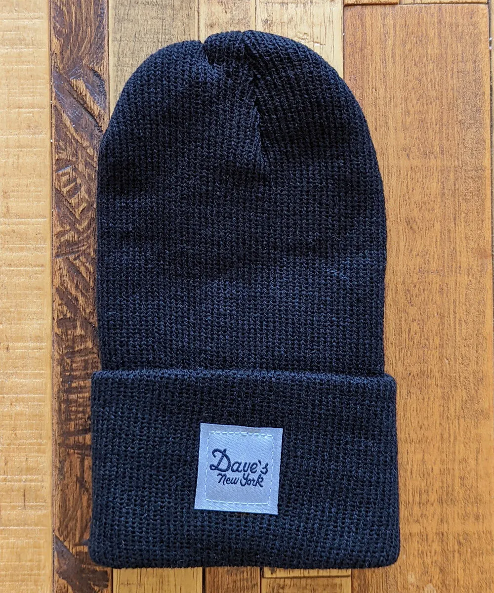 Dave&#39;s New York Kids&#39; &amp; Toddler Vintage Logo Beanie - Black