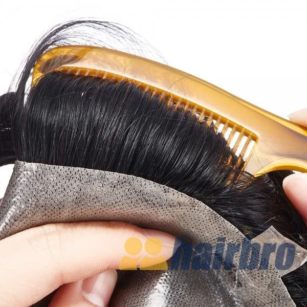 Durable 0.15mm Full Transparent Poly Hair Replacement System
