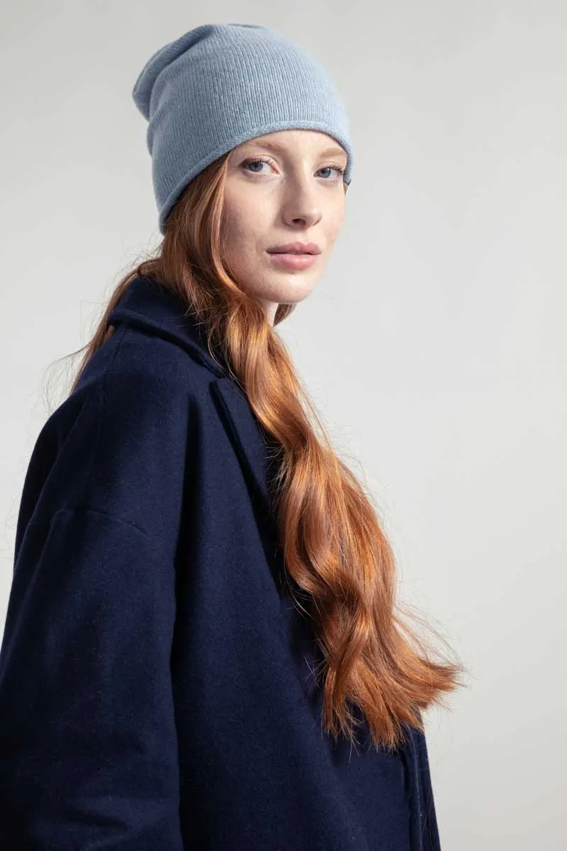 Frank Unisex Wool Beanie Light Blue
