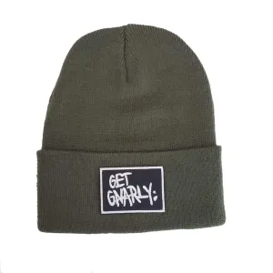 Get Gnarly Classic Box Logo Military Green Beanie