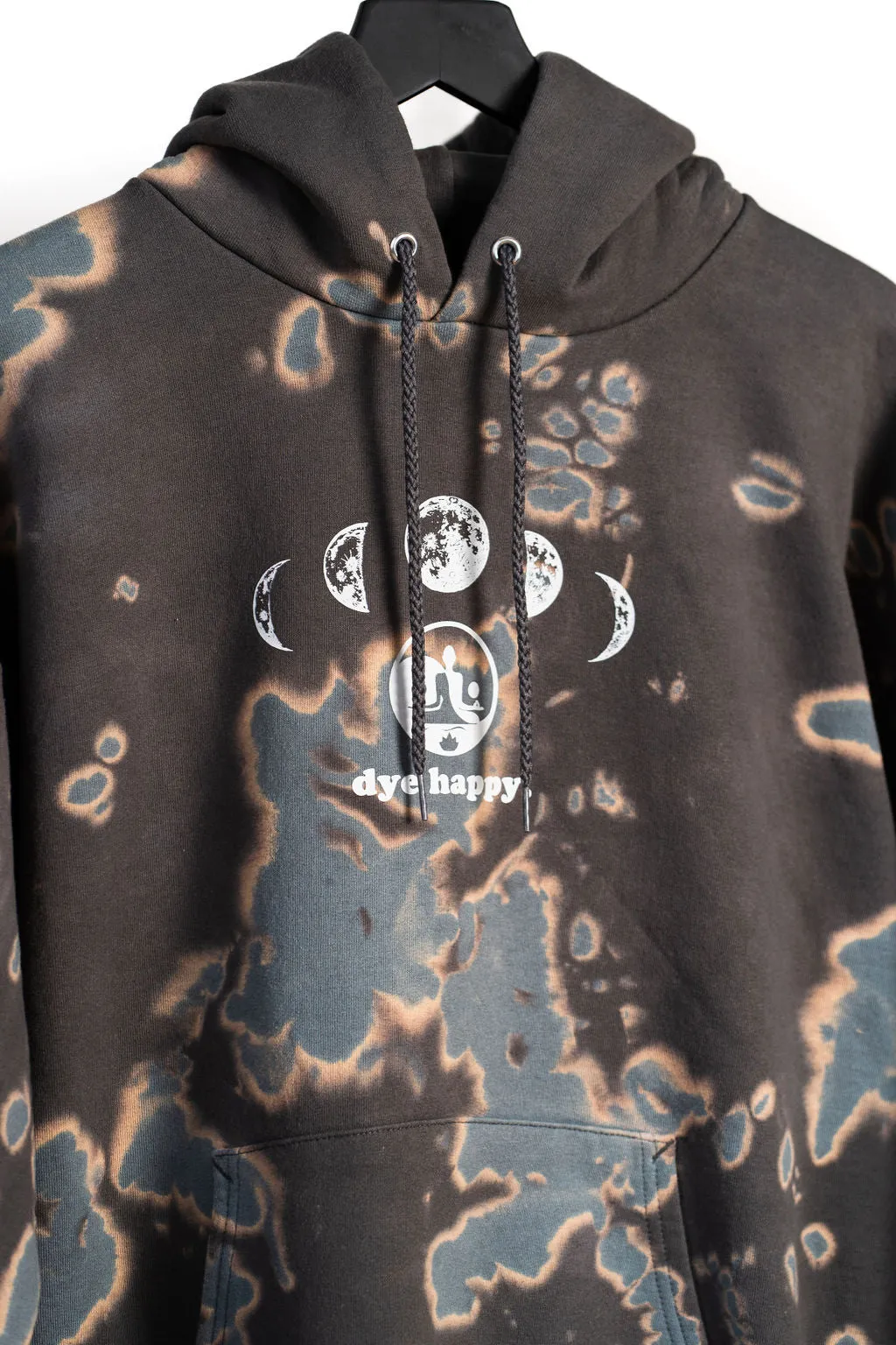 Gray Glacier Blue Moonrise Tie Dye Hoodie