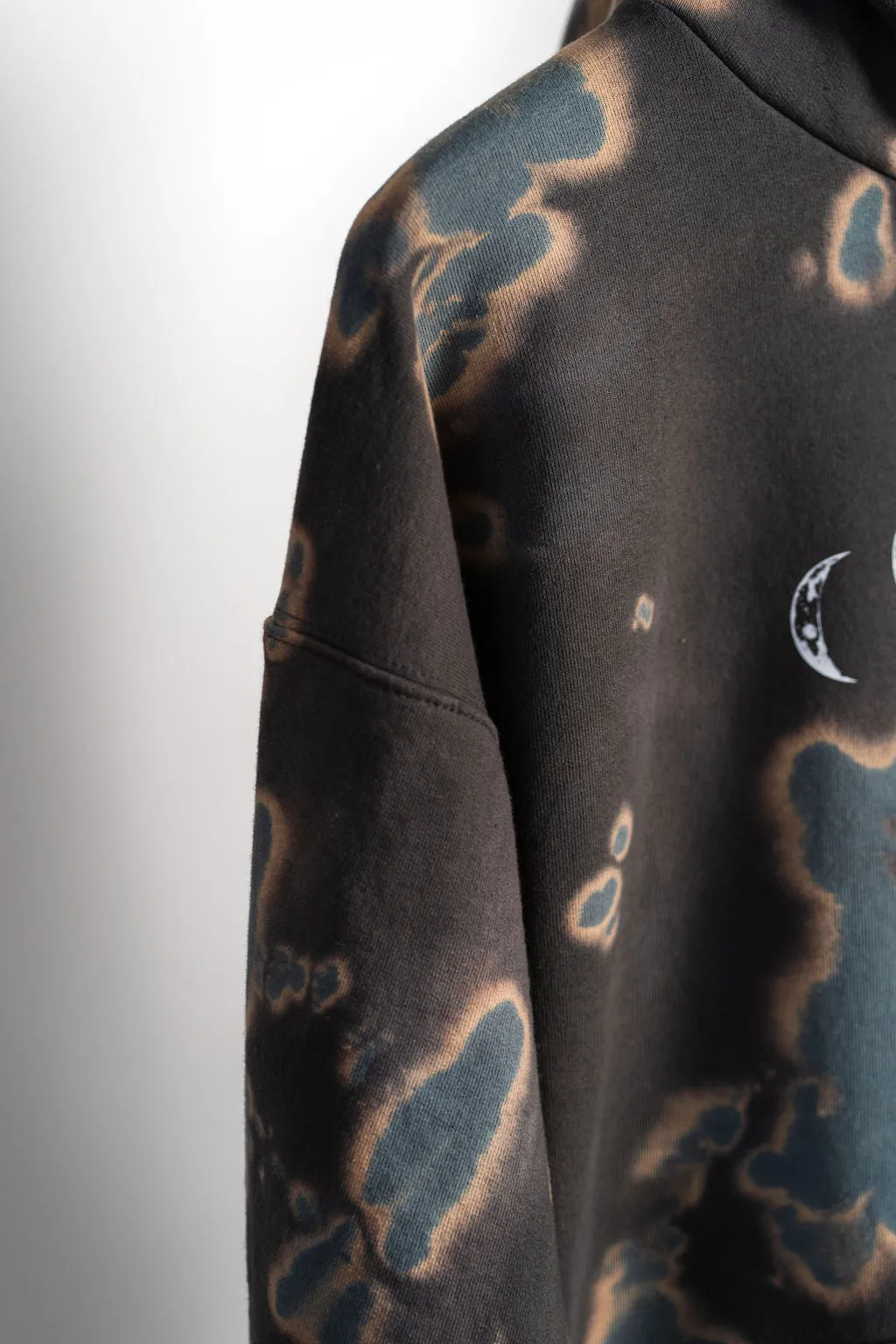 Gray Glacier Blue Moonrise Tie Dye Hoodie