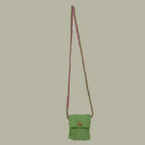 Hand-Crafted Mini Sling Bag | Hand-Crochet | Cotton | Fern Green