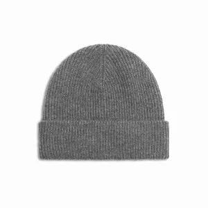 Heather Grey Cashmere Wool Beanie
