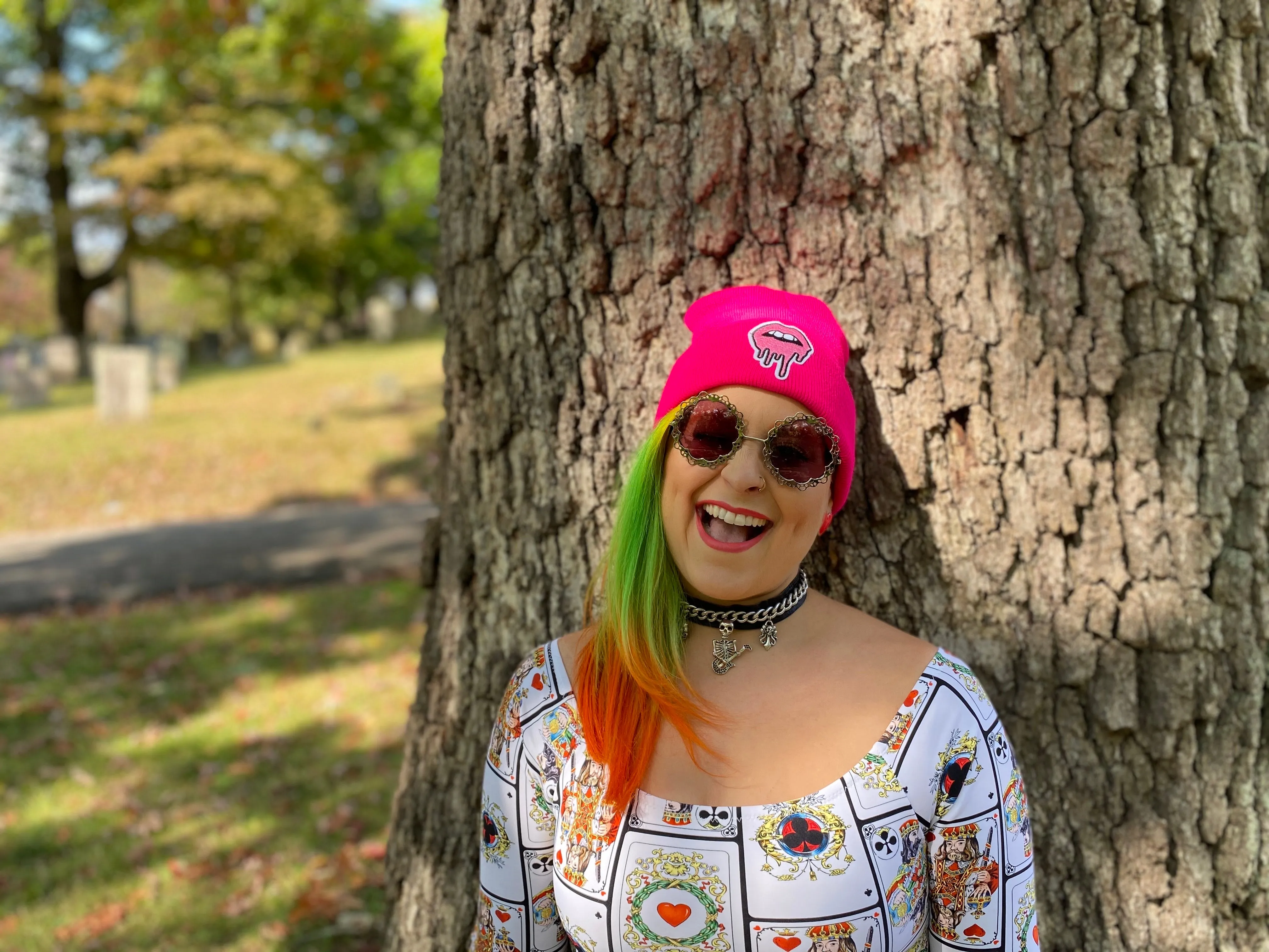 Hot Pink Drippy Lips Beanie