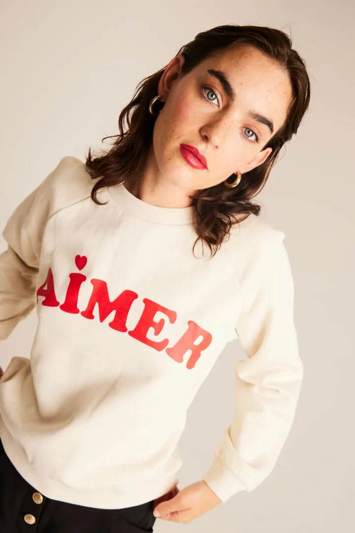 Ichi lela Sweatshirt-Almond Milk-20121633