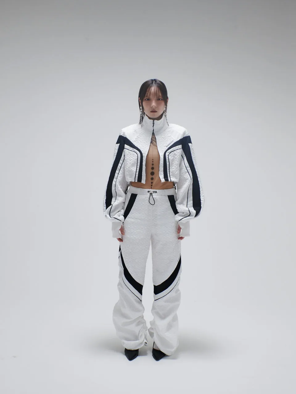 Jacquard Track Pants(White)