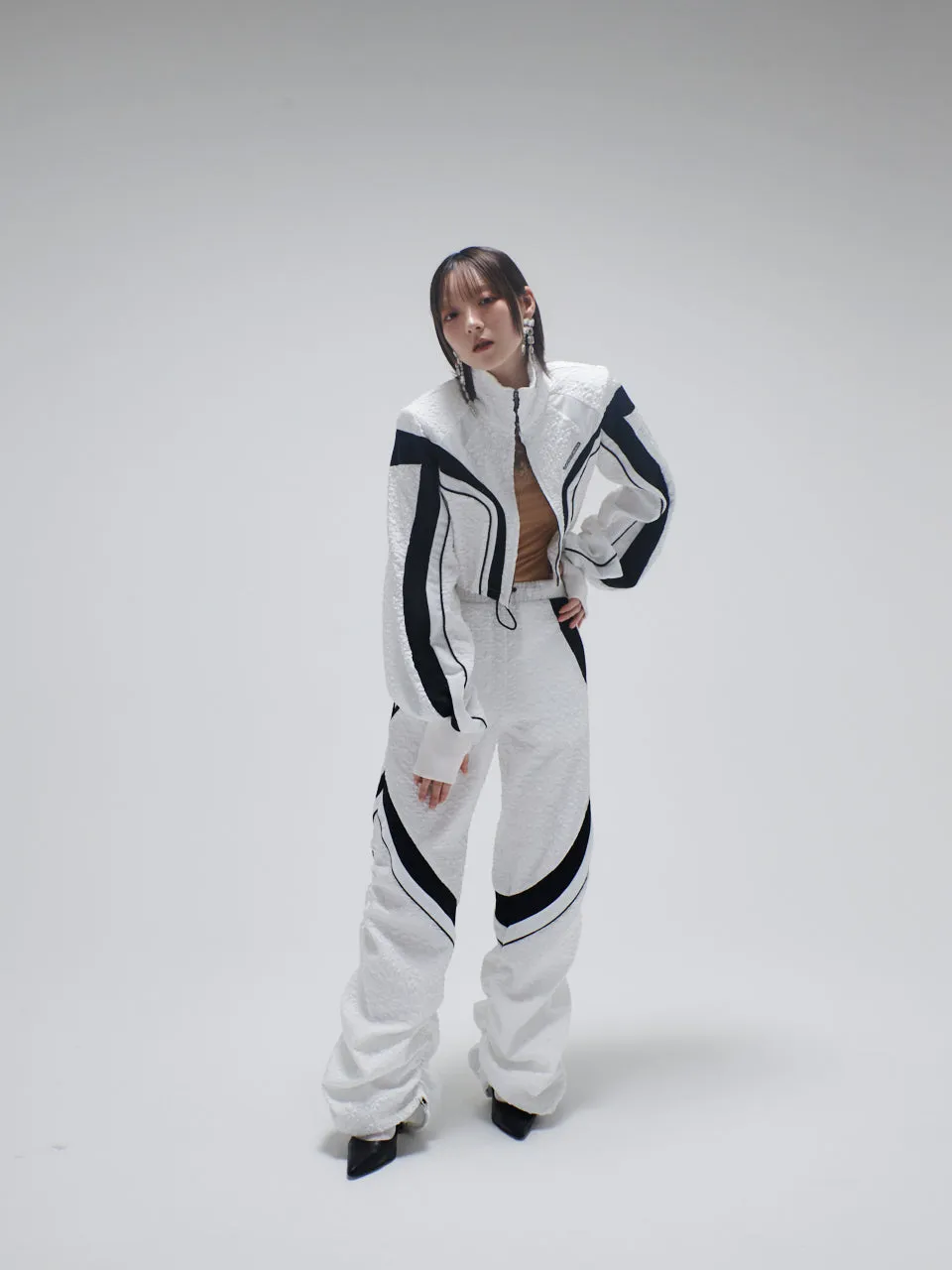 Jacquard Track Pants(White)