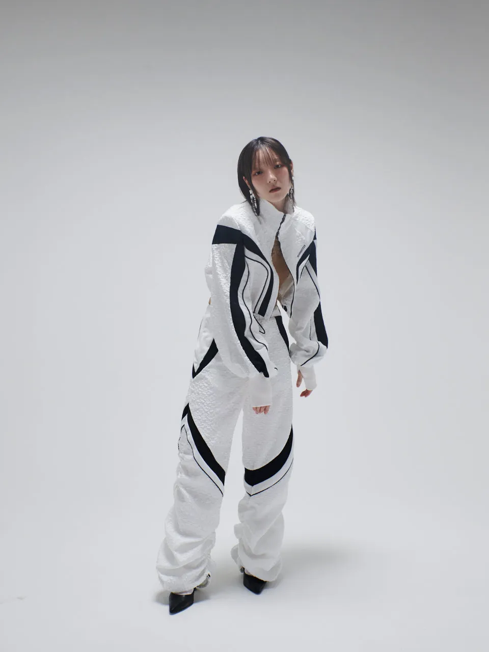 Jacquard Track Pants(White)
