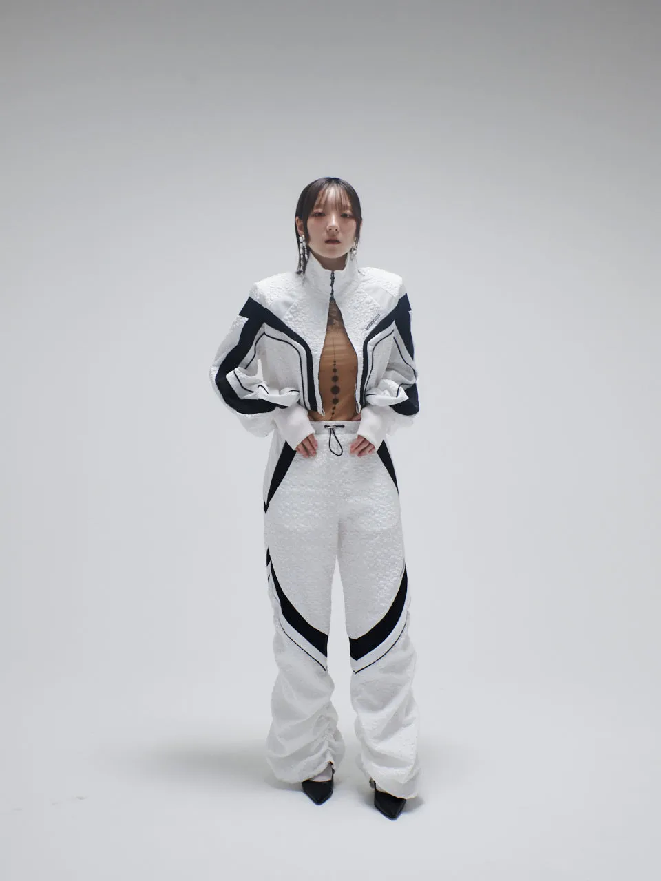 Jacquard Track Pants(White)