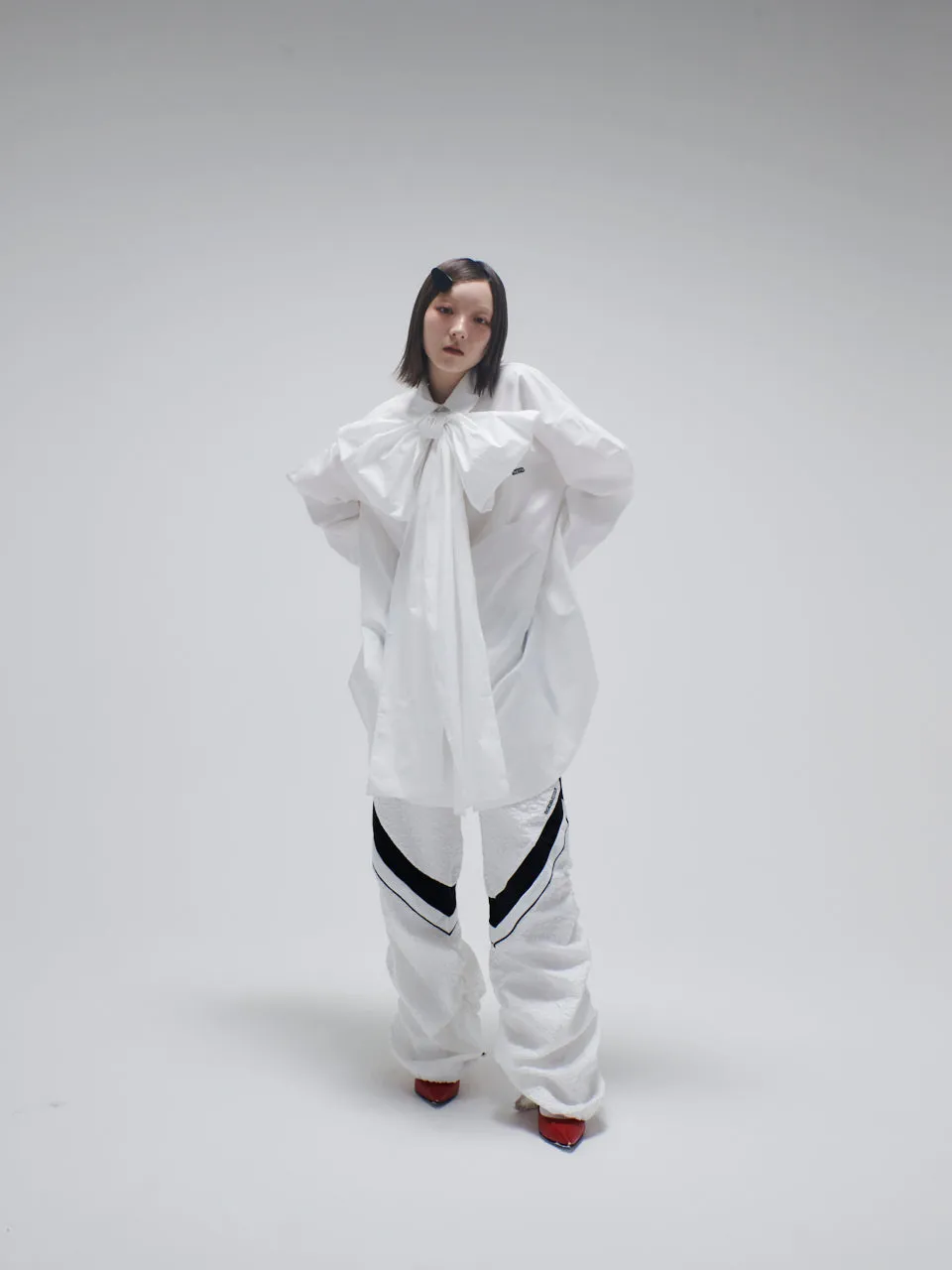 Jacquard Track Pants(White)
