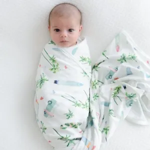 Jersey Swaddle & Beanie - Chasing Waves