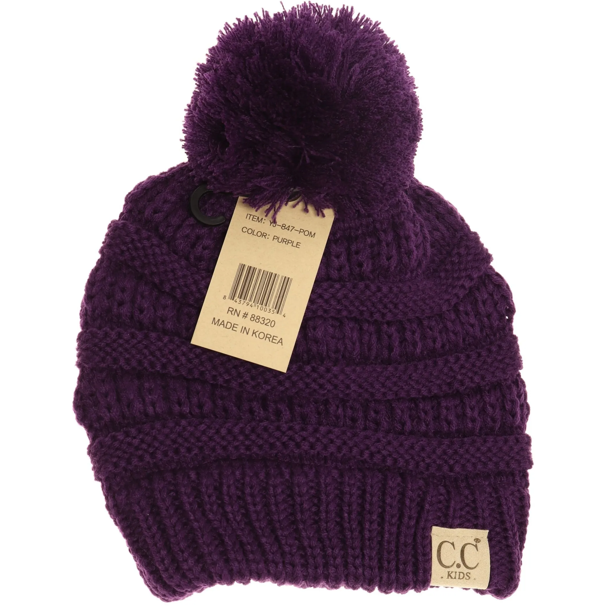 Kids Pom CC Beanies