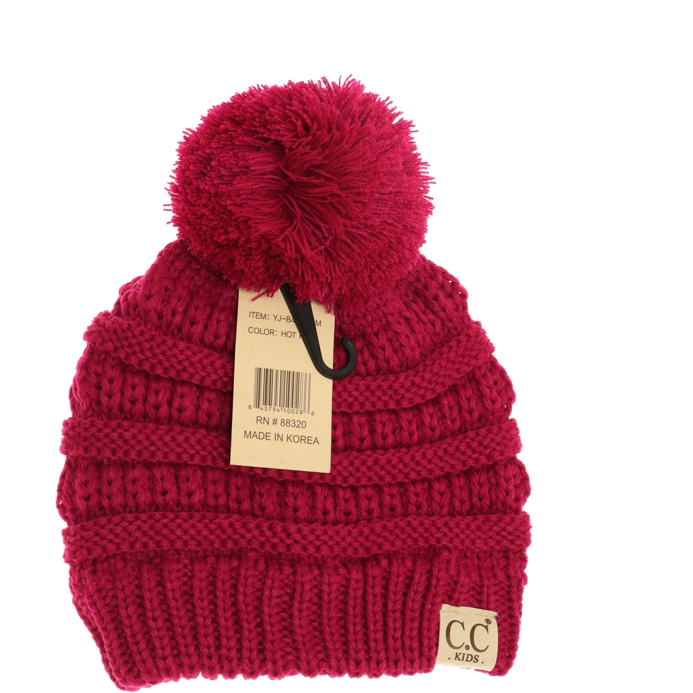 Kids Pom CC Beanies