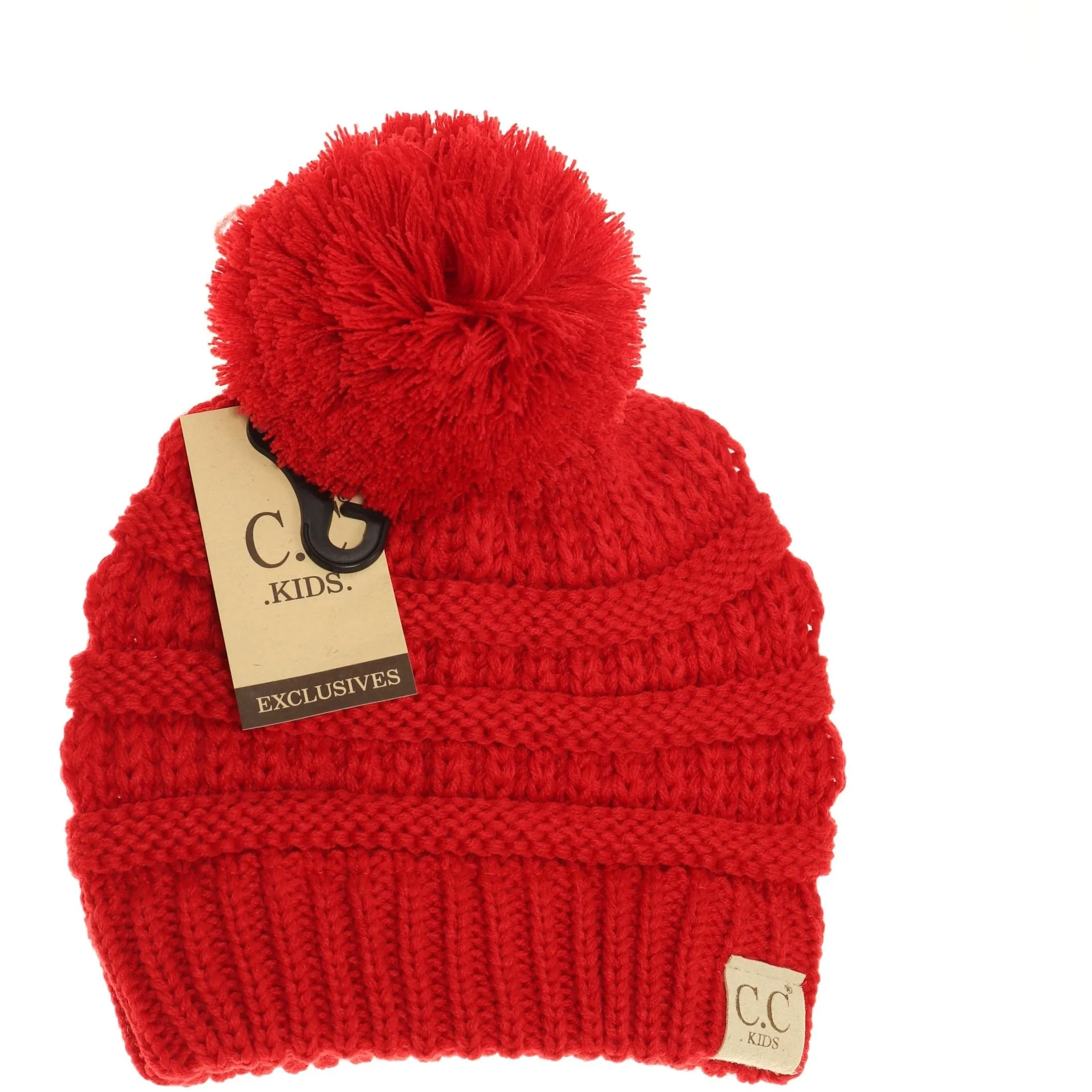 Kids Pom CC Beanies