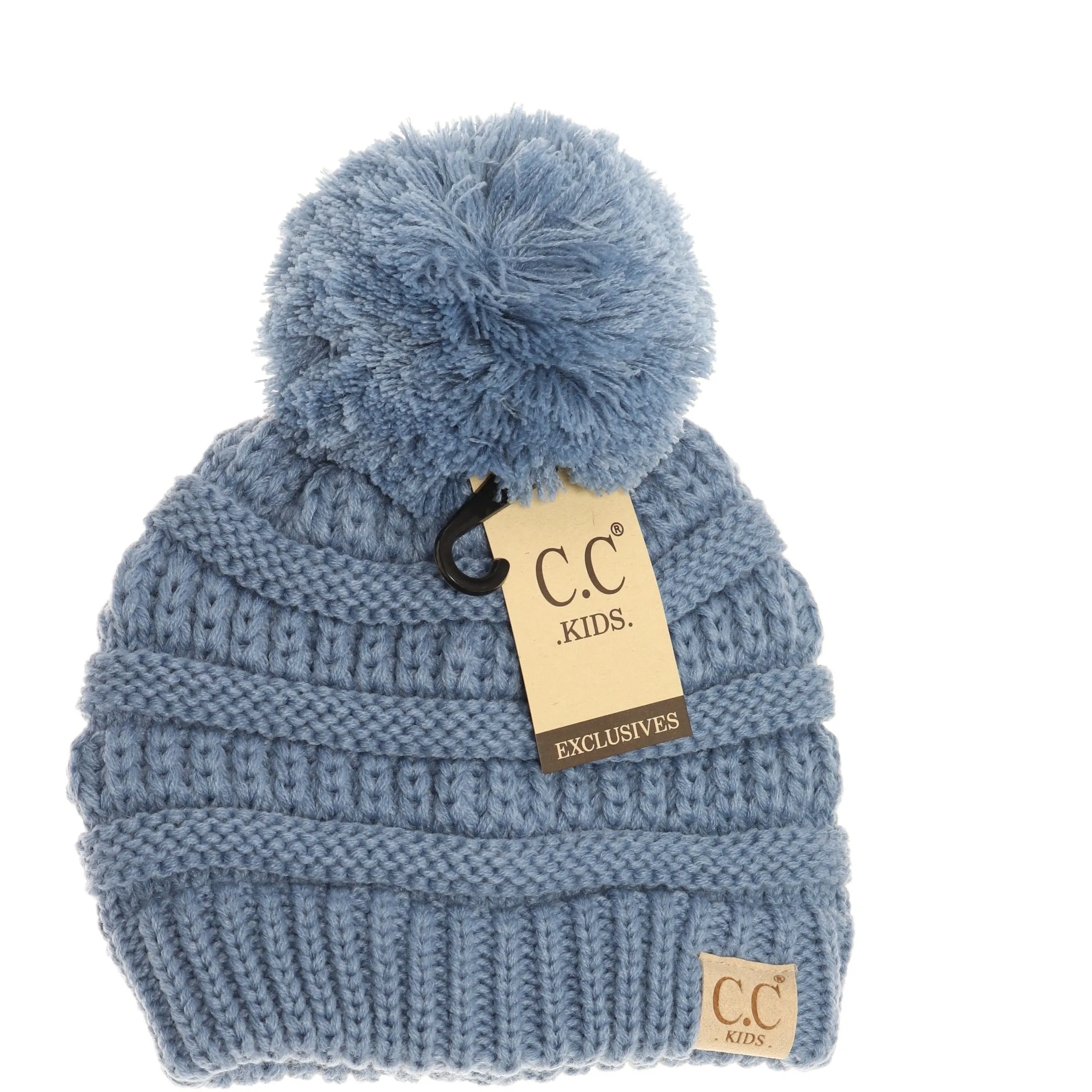 Kids Pom CC Beanies