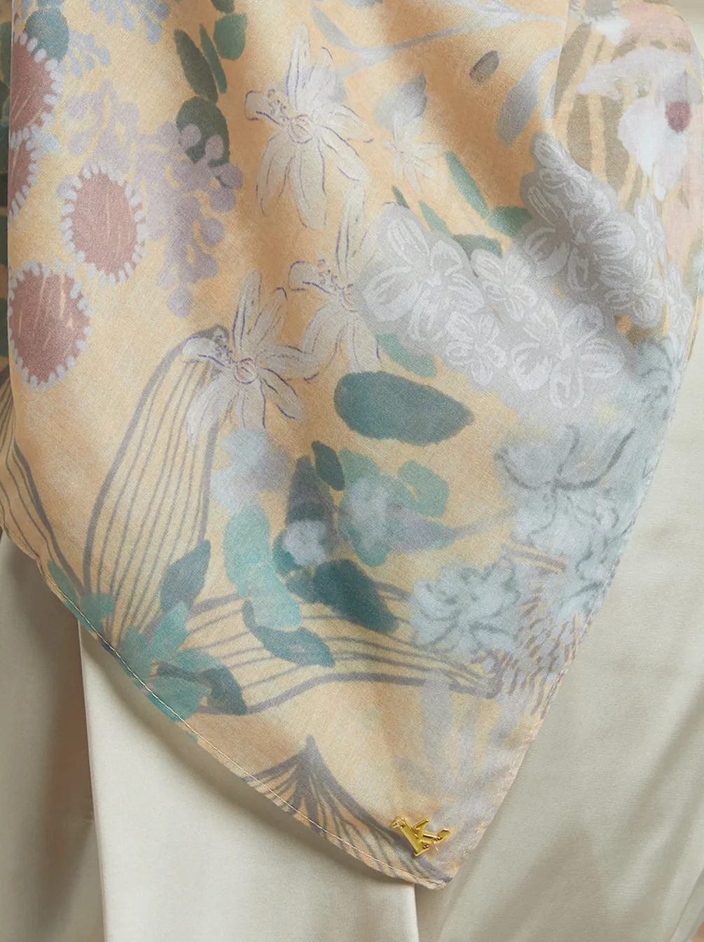 KIMMONIA SIGNATURE SCARF SHORT BREAD