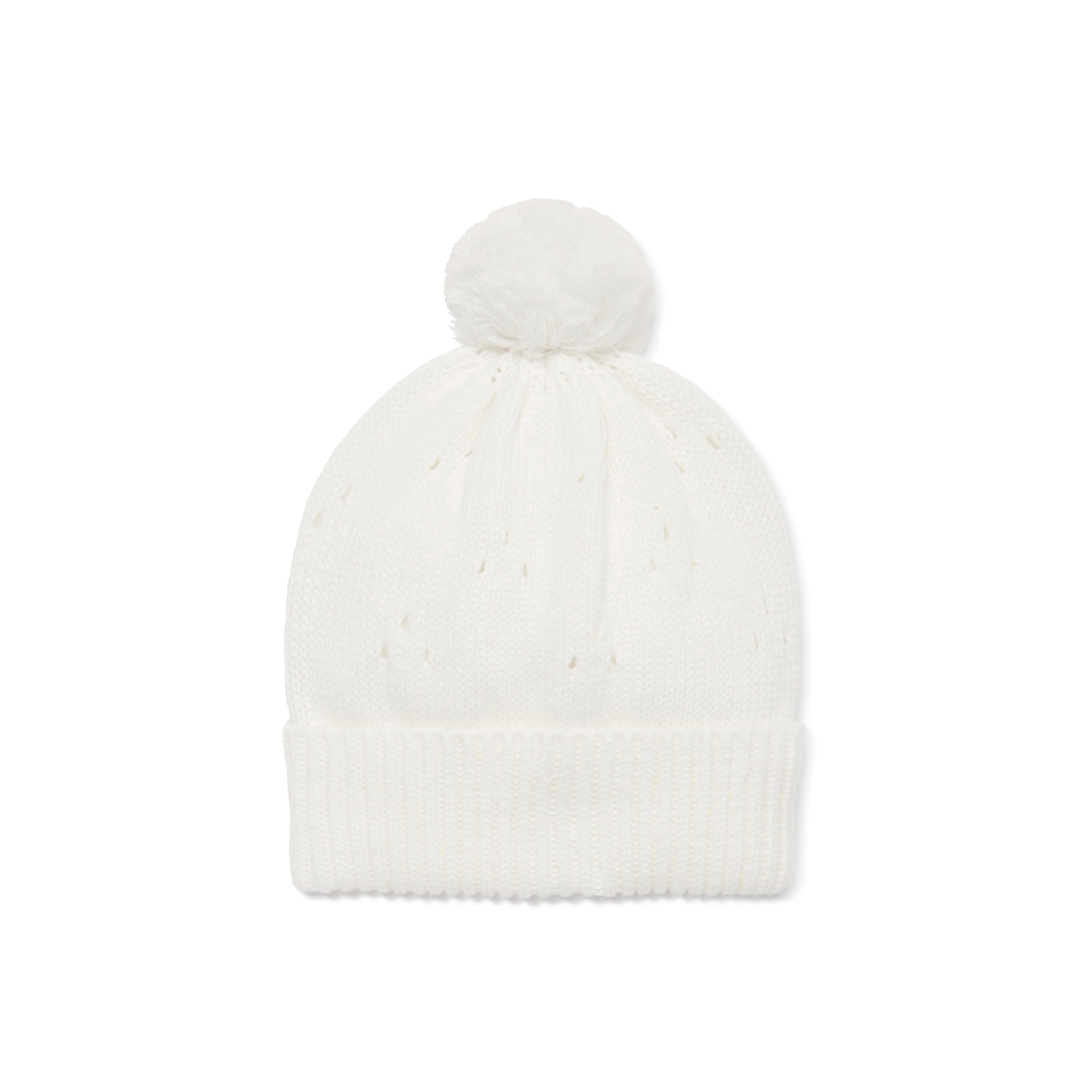 Knit Beanie | Pointelle Ivory