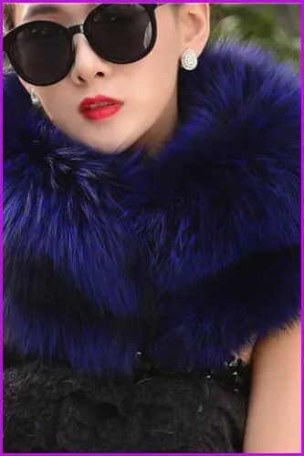 Luxury 100% Real Genuine Fox Fur Scarf