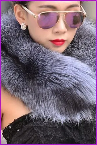 Luxury 100% Real Genuine Fox Fur Scarf